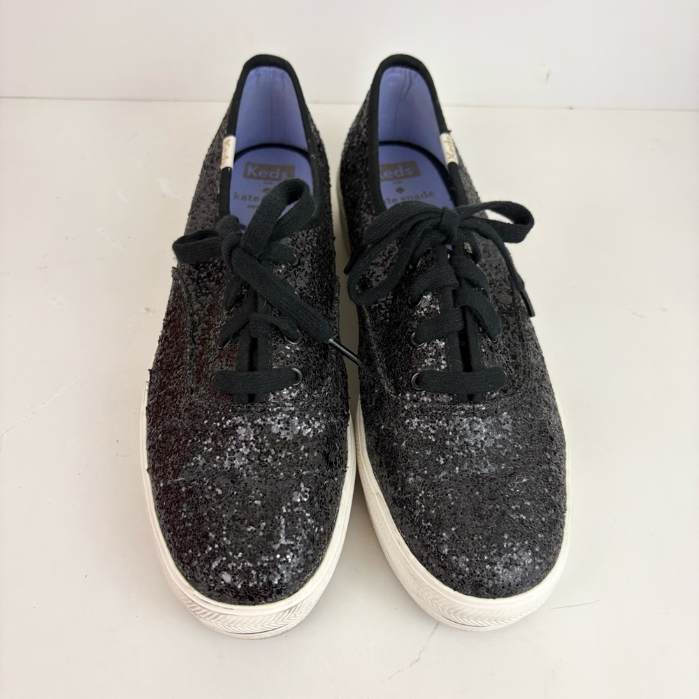 Keds X Kate Spade Glitter Lace Up Sneakers Women’s Size 9